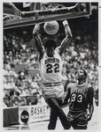 Clyde Drexler making a slam dunk