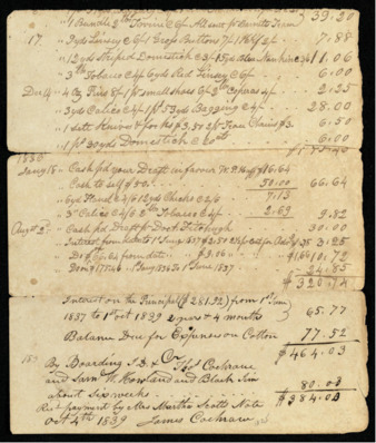 Bill from James Cochrane to Martha Scott