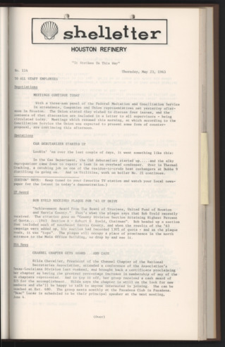 Shelletter, No. 114, May 23, 1963