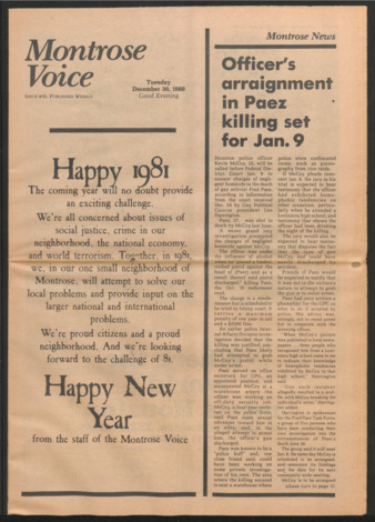 Montrose Voice, No. 10, December 30, 1980