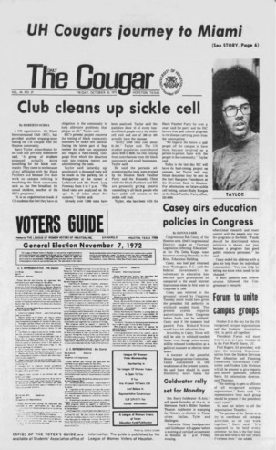 The Daily Cougar. Vol. 39, No. 27, October 20, 1972.