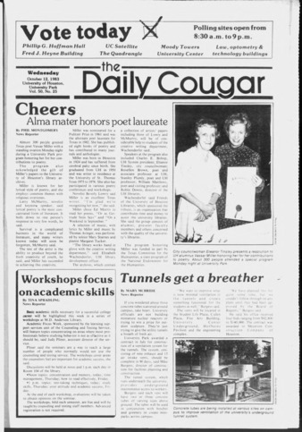 The Daily Cougar. Vol. 50, No. 25, October 12, 1983.
