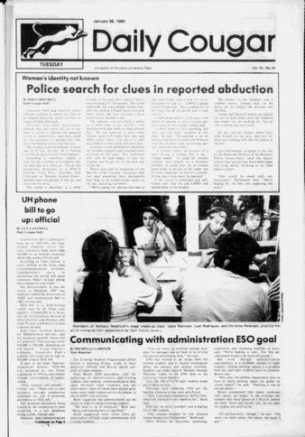 The Daily Cougar. Vol. 51, No. 64, January 29, 1985.