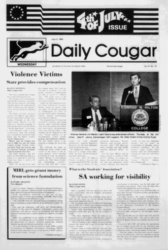 The Daily Cougar. Vol. 51, No. [115], July 3, 1985.