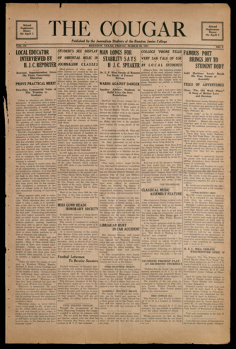 The Cougar, Vol. 4, No. 9, March 20, 1931