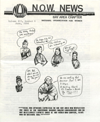 NOW News Bay Area Chapter, Vol. 12, No. 6, June 1984