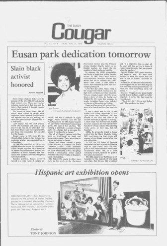 The Daily Cougar. Vol. 45, No. 4, August 31, 1978.