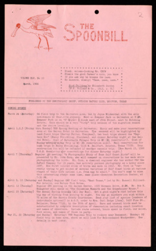 The Spoonbill, Vol. [14], No. 10, March 1966