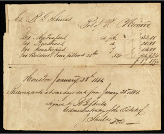 Bill from N. Norwood to B. G. Shields