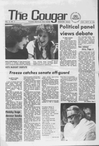 The Daily Cougar. Vol. 43, No. 17, September 28, 1976.