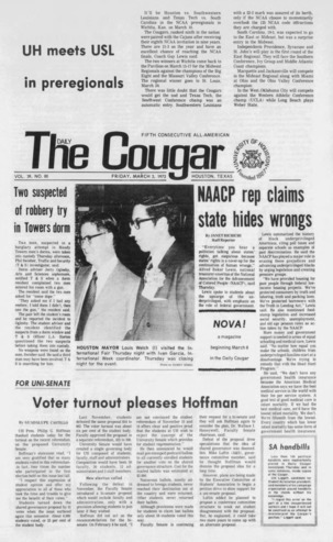 The Daily Cougar. Vol. 39, No. 80, March 2, 1973.