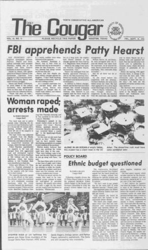 The Daily Cougar. Vol. 42, No. 12, September 19, 1975.