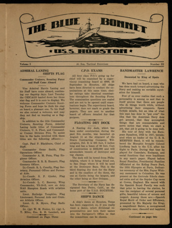 The Blue Bonnet, Vol. 1, No. 3, September 15, 1934