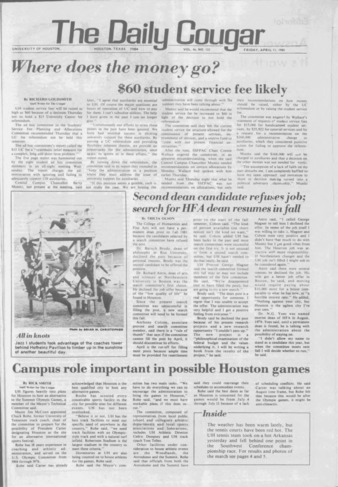 The Daily Cougar. Vol. 46, No. [124], April 11, 1980.