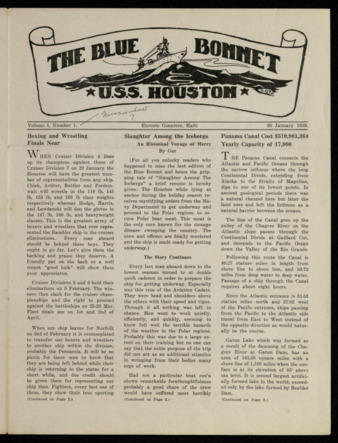 The Blue Bonnet, Vol. 1, No. 1, January 20, 1939