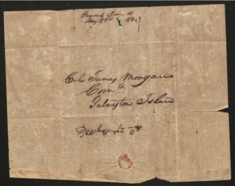 Letter sheet addressed to James Morgan