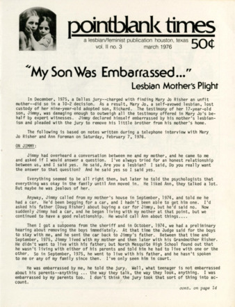 Pointblank Times, Vol. 2, No. 3, March 1976