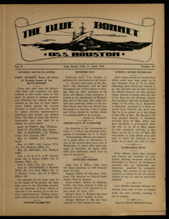 The Blue Bonnet, Vol. 2, No. 15, April 17, 1935
