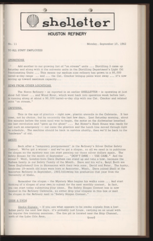 Shelletter, No. 11, September 10, 1962 