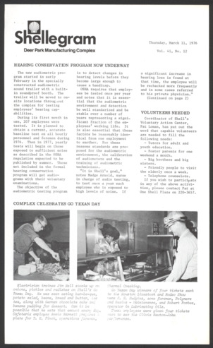 Shellegram, Vol. 41, No. 12, March 11, 1976