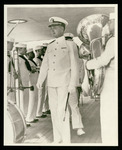 Capt. Albert H. Rooks assuming command of the USS Houston (CA-30)