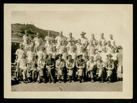 Group photograph, [Senju, Kyushu?] POW camp near Nagasaki