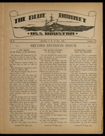 The Blue Bonnet, Vol. 2, No. 20, May 25, 1935