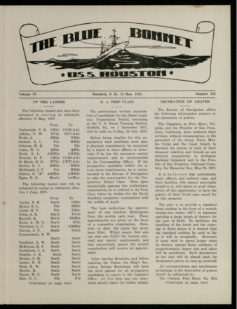 The Blue Bonnet, Vol. 4, No. 20, May 15, 1937
