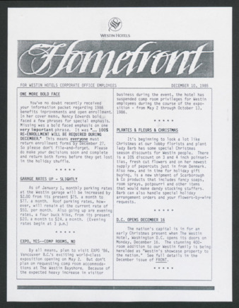 Homefront, December 10, 1985