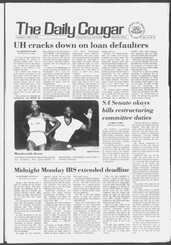 The Daily Cougar. Vol. 45, No. 126, April 12, 1979.