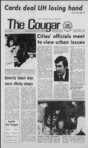 The Daily Cougar. Vol. 41, No. 51, December 3, 1974.