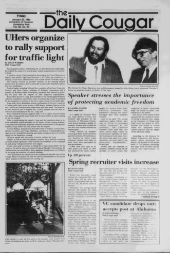 The Daily Cougar. Vol. 50, No. 57, January 20, 1984.