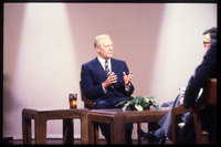 Gerald Ford on set of "Public Policy Forum"