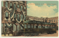 Houston station and car from the Galveston-Houston Interurban Railroad