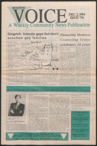 Houston Voice, No. 736, December 2, 1994