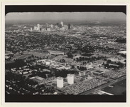 Aerial view of University of Houston and downtown