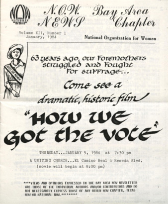 NOW News Bay Area Chapter, Vol. 12, No. 1, January 1984