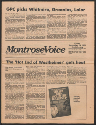 Montrose Voice, No. 47, September 18, 1981