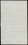 Letter from William Edgerton to Augusta Tenney, regarding sending letters and writing supplies