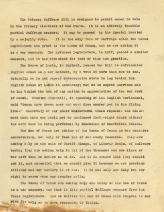 The Primary Suffrage Bill