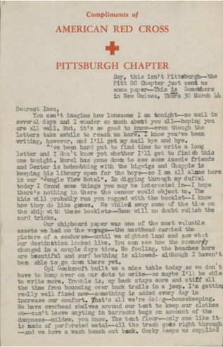 Letter from Capt. O. C. McDavid to Inez McDavid, 1944 March 30 - 31