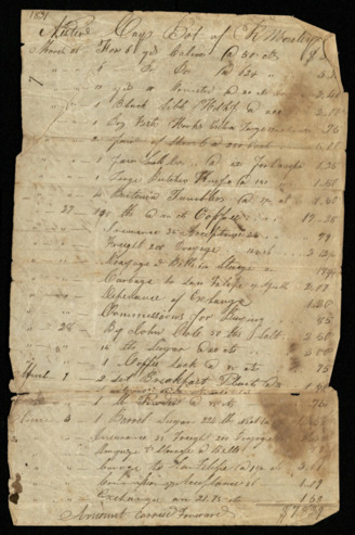 Bill from Robert Moseley to Nestor Clay