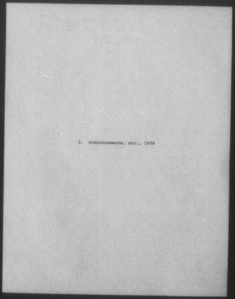 Mary Myart Malott Announcements, Clippings, Catalogues, 1978