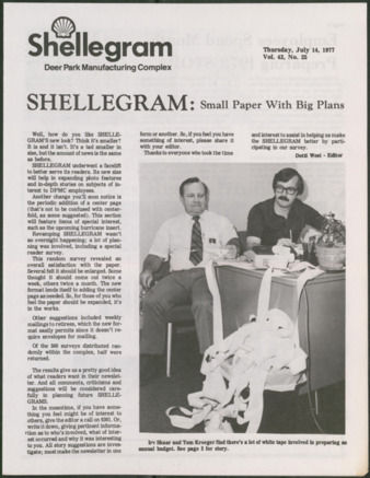 Shellegram, Vol. 42, No. 25, July 14, 1977