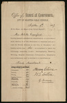 Certificate of Examination, Arlette Cranford