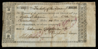 Pay certificate for Juan Seguín