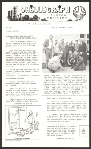 Shellegraph, No. 45, January 17, 1964 