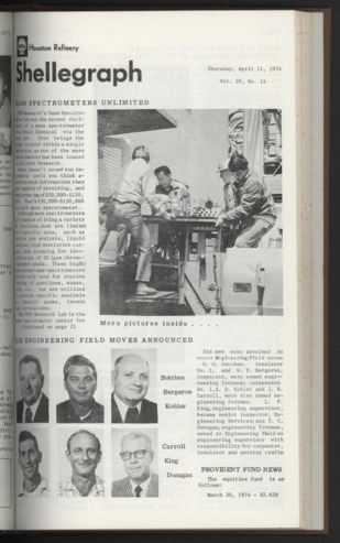 Shellegram, Vol. 39, No. 14, April 11, 1974