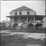 Group of people on steps of building