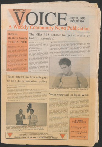 Houston Voice, No. 769, July 21, 1995